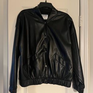 Old Navy Faux Leather Bomber Jacket
